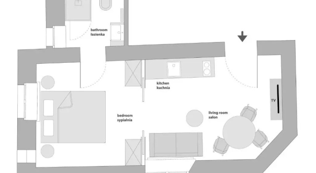 Студия Sanhaus Apartments - CHOPINA 13 - apartamenty w centrum, 5 minut od plaży i deptaka