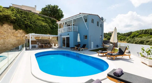 Вилла Nikiforos Villa, Private Pool & BBQ, SeaViews, By ThinkVilla
