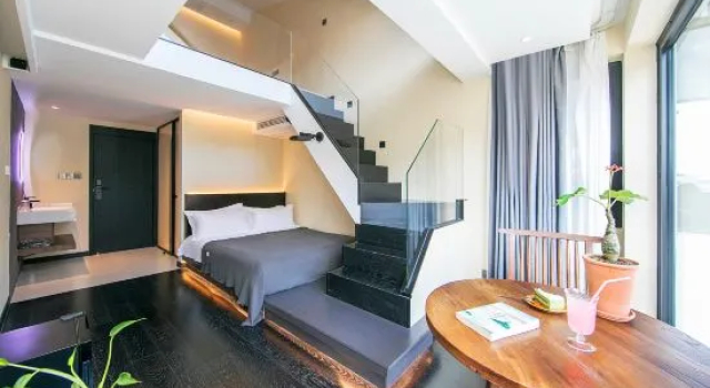Люкс с видом на море Wuli Coffee Hotel (Wushitang Scenic Area)