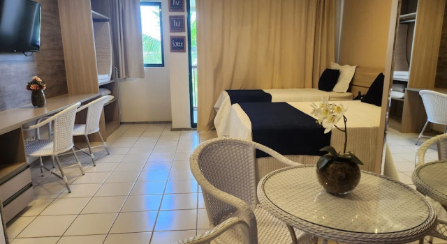 Семейная студия с красивым видом из окна Marulhos Resort Muro Alto Studio