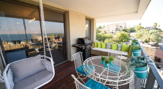 Апартаменты с 2 комнатами с балконом и с видом на озеро Migdalor apartments Tiberias