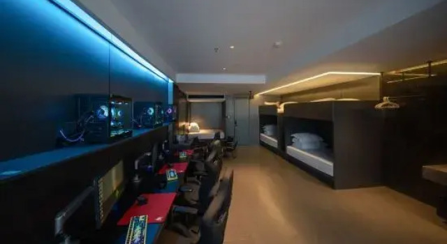 Кровать в общем номере Shaoyang Yinshe E-sports Hotel