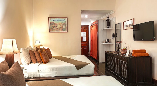 Трёхместный номер Deluxe с балконом и с красивым видом из окна Pavillon Indochine Boutique - Hotel