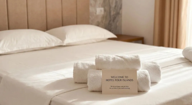 Двухместный номер Deluxe Цокольный этаж с балконом Hotel Four Islands