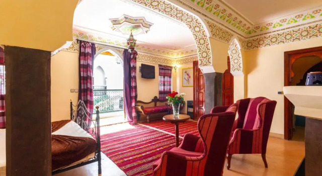 Двухместный номер Deluxe Riad LE DROMADAIRE BLEU by Weekome