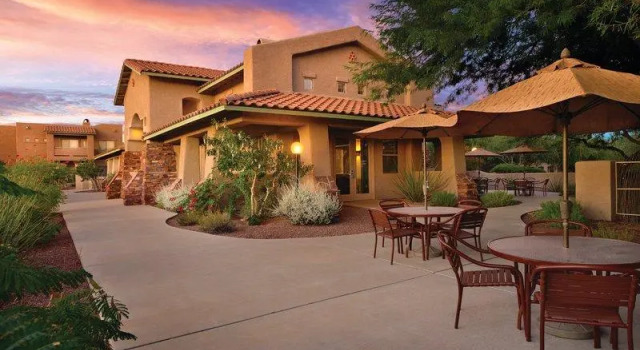 Кровать в общем номере WorldMark Rancho Vistoso