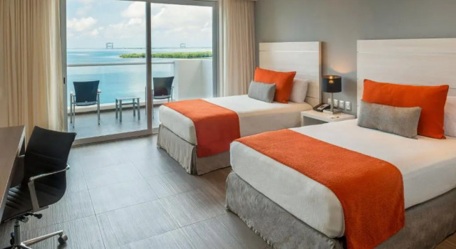 Двухместный номер Deluxe с видом на залив Real Inn Cancún