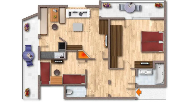 Апартаменты с 2 комнатами Boutique Appartments Gerlosperle