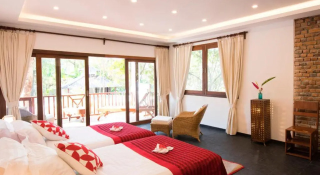 Двухместный номер Deluxe Lakeview Lodge Ngapali