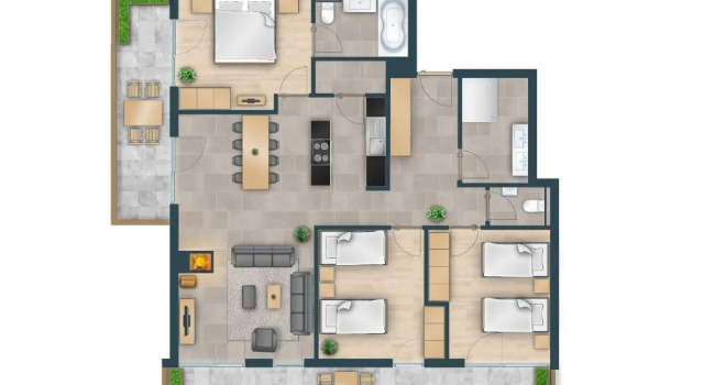 Апартаменты с 3 комнатами ArlbergResort Klösterle