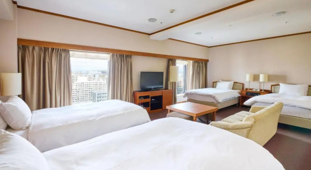 Четырёхместный номер Standard ANA Crowne Plaza Kumamoto New Sky by IHG