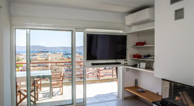 5 Sterne Zeus City Apartment mit Meerblick, Забронировать Апартаменты/квартира Отели Лавреотики с парковкой, Парковка