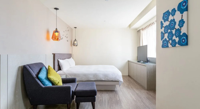 Двухместный номер Deluxe с видом на город Hub Hotel Kaohsiung Yawan Branch