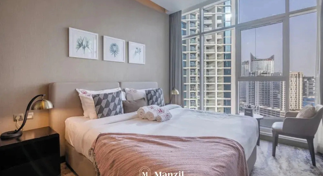Manzil-Waterfront Studio in Business Bay, Забронировать Апартаменты/квартира Апартаменты Эмирата Дубая, рядом с Деловой район Эмаар-Сквер, Апартаменты/квартира