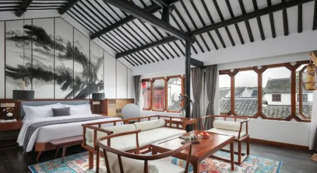 Люкс Business Tongli Qingyan · Shangpin Courtyard Riverside Vacation Apartment