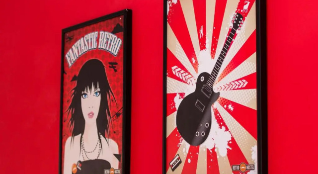 Кровать в общем номере Retro Hostel
