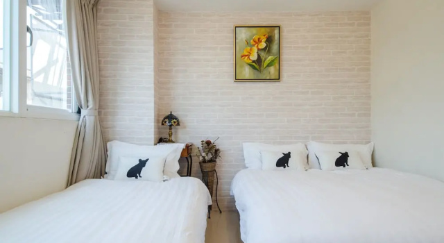 Трёхместный номер Comfort с видом на парк Tainan Anping Bailuwan House