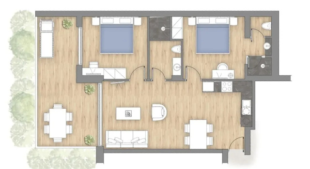 Kyma Deluxe 2 Bedroom Suite