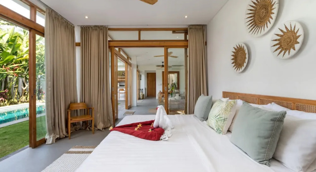 Beautiful Boho-chic 4br Tropical Villa in Pererenan Canggu, Rezervovat Vila Chaty v Bali, Chalupa