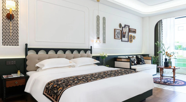 Четырёхместный номер Deluxe с видом на улицу Vishan Garden Trendy Hostel