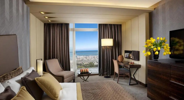 Executive Dreier Zimmer mit Blick auf die Bucht Dan Carmel Haifa