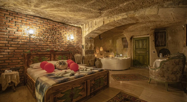 Двухместный номер Deluxe с балконом и с красивым видом из окна Casia Cave Suites