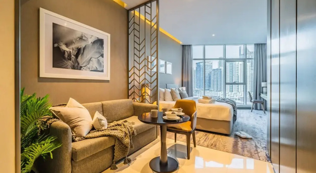 Monty - Eloquent Cozy Studio with Incredible Canal Views, Забронировать Отель Дубай Эмират Дубай, рядом с Marasi Promenade