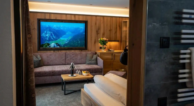 Двухместный номер Deluxe с балконом Hotel Huber Hochland
