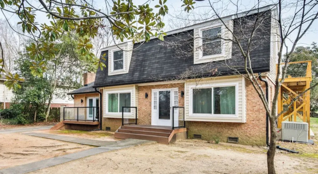 6 Mi to Spectrum Center: Spacious Getaway w/ Deck