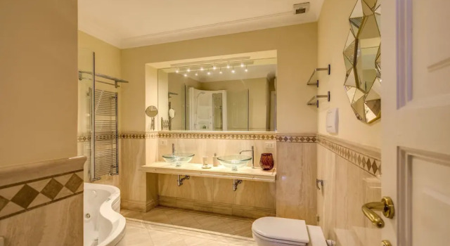 Кровать в общем номере Пентхаус с 6 комнатами Imperial Panorama Penthouse