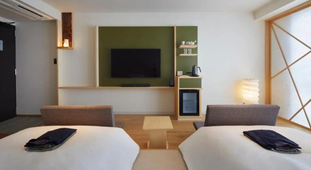 Трёхместный номер Deluxe with Tatami Area HOTEL AMANEK Kanazawa