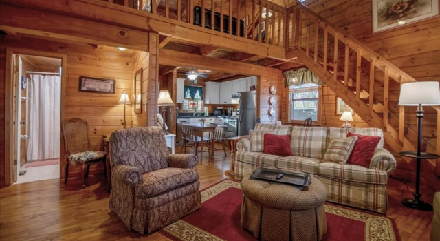 Applewood Cottage - Cozy log Cabin in the Serene Woodlands of Coosawattee, Rezerwuj Dom wakacyjny Domki letniskowe w Ellijay, Domek