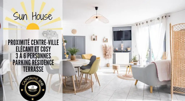 Апартаменты Sun House - Terrasse Parking Privé gratuit