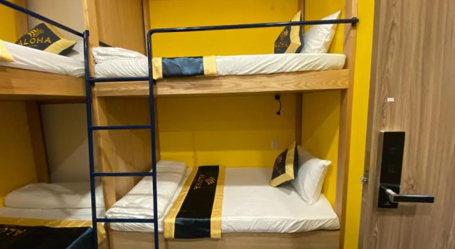 Кровать в общем номере An Khang Hotel Vung tau