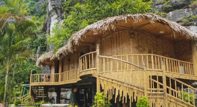 Коттедж с видом на сад Mua Caves Ecolodge