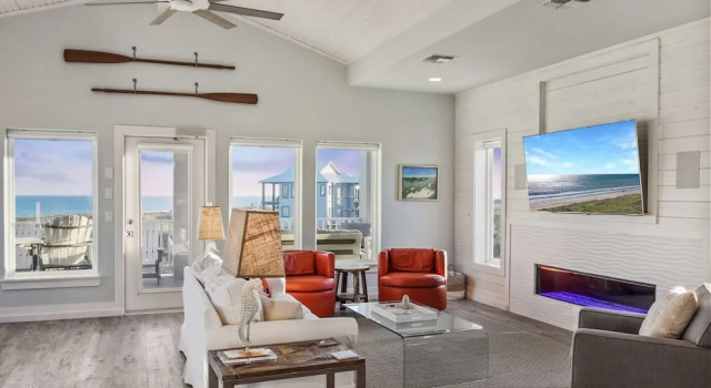 Gulf-view New-build W/ Pool & On-site Beach Access 4 Bedroom Home, Book Feriehus Sommerhuse i Portland, Hytte