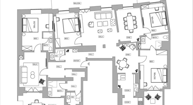 Апартаменты Loggia Luxe 5BR Living in Universitatii Area