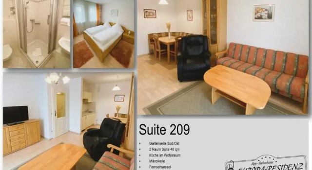 Люкс с балконом Europa Residenz Bad Füssing
