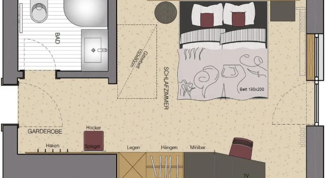 Номер Standard Aparthotel Bergland