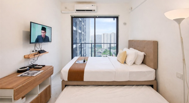White Tone Studio For 2 Pax At Sky House Bsd Apartment, Rezervovat Apartmán Legok West Java