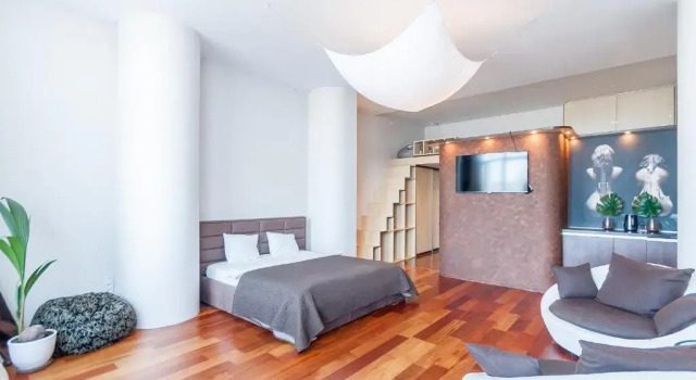 Loft studio with Sauna by URBAN RENT, Book Apartment Hotels in Vilnius county with Parking, Parking