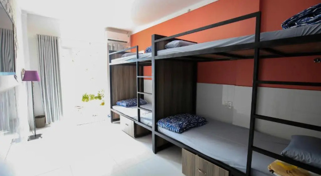 Кровать в общем номере Zan HomeStay