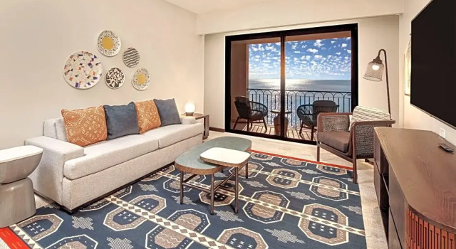 Двухместный люкс c 1 комнатой с балконом и oceanfront Hilton Grand Vacations Club La Pacifica Los Cabos