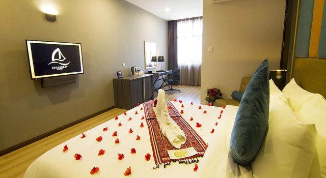 Двухместный номер Deluxe с балконом и с видом на море Goldenbay Hotel