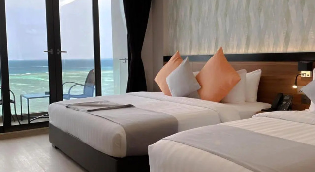Трёхместный номер Deluxe с видом на море Отель Triton Prestige Seaview and Spa