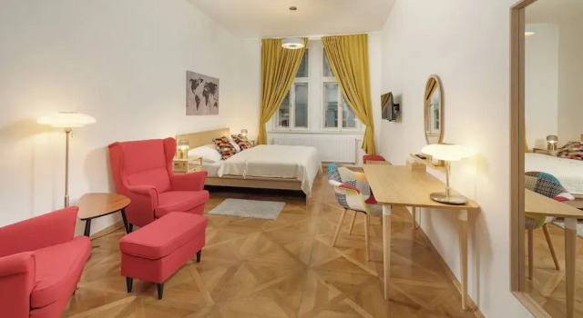 Апартаменты Deluxe с балконом и с видом на город Unesco Prague Apartments