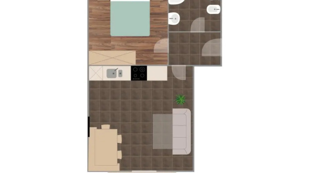 Апартаменты c 1 комнатой с балконом Residence Reinhild
