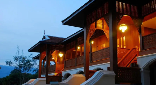 Кровать в общем номере Khum Khun Wang Resort