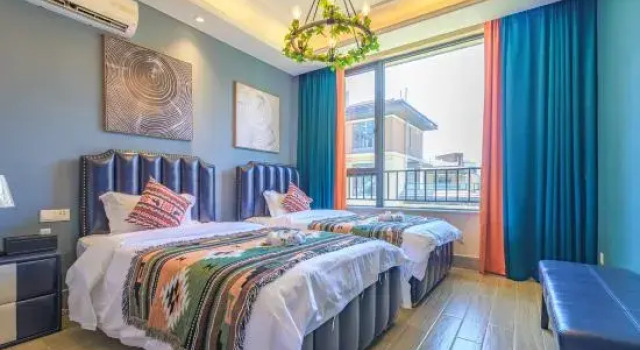 Люкс с 4 комнатами Xiwo·Sakura Theme Hotel (Hezheng Dongfangwan Branch)