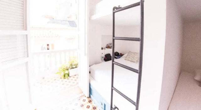 Кровать в общем номере República Hostel Cartagena